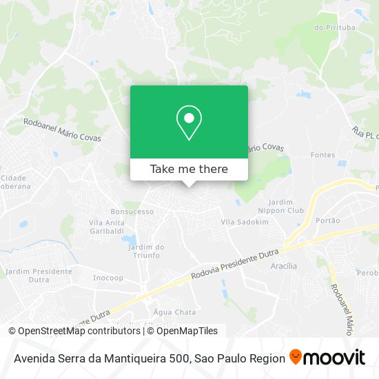 Mapa Avenida Serra da Mantiqueira 500