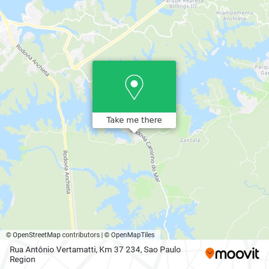 Mapa Rua Antônio Vertamatti, Km 37 234