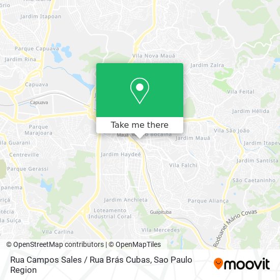 Mapa Rua Campos Sales / Rua Brás Cubas