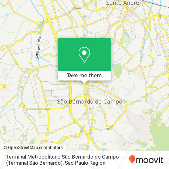 Terminal Metropolitano São Bernardo do Campo (Terminal São Bernardo) map