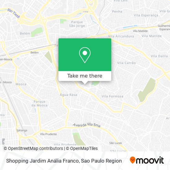 Shopping Jardim Anália Franco map