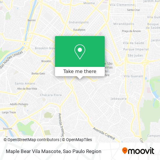 Mapa Maple Bear Vila Mascote