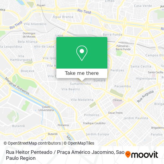 Rua Heitor Penteado / Praça Américo Jacomino map