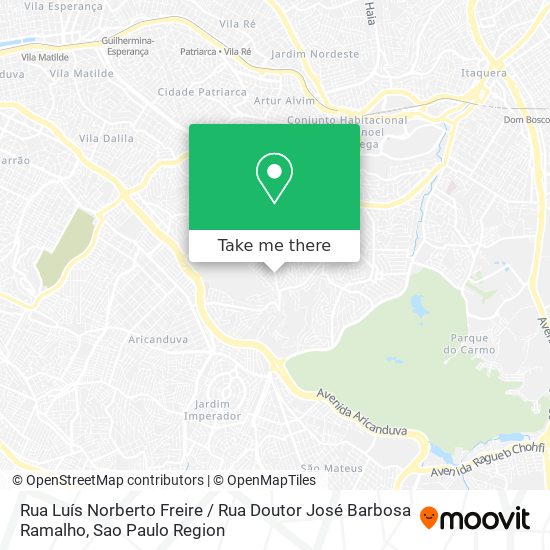 Mapa Rua Luís Norberto Freire / Rua Doutor José Barbosa Ramalho