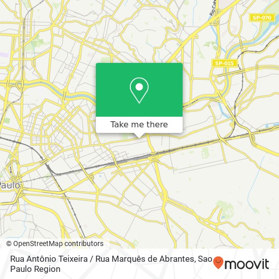 Mapa Rua Antônio Teixeira / Rua Marquês de Abrantes