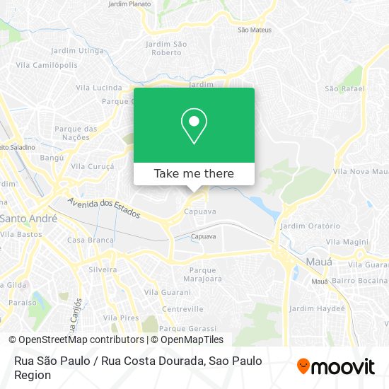 Mapa Rua São Paulo / Rua Costa Dourada