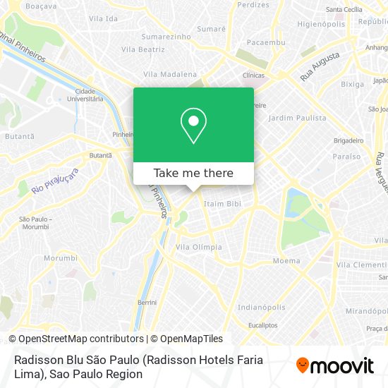 Radisson Blu São Paulo (Radisson Hotels Faria Lima) map