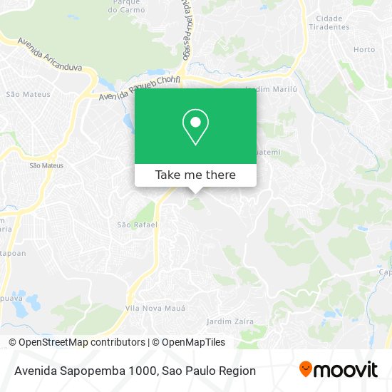 Mapa Avenida Sapopemba 1000