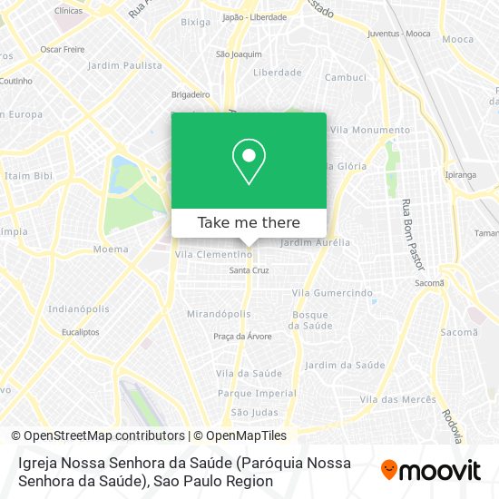 Mapa Igreja Nossa Senhora da Saúde