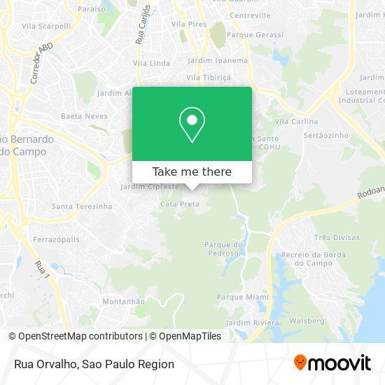 Rua Orvalho map