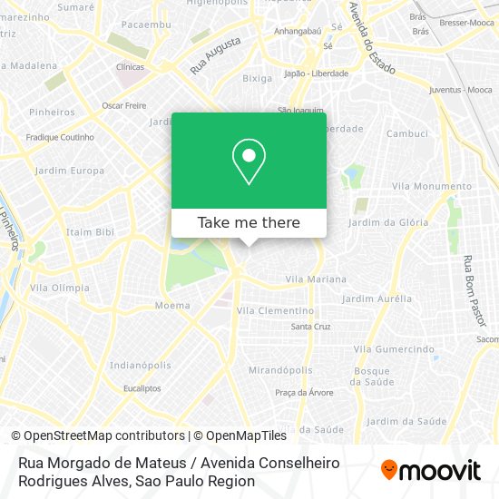 Mapa Rua Morgado de Mateus / Avenida Conselheiro Rodrigues Alves