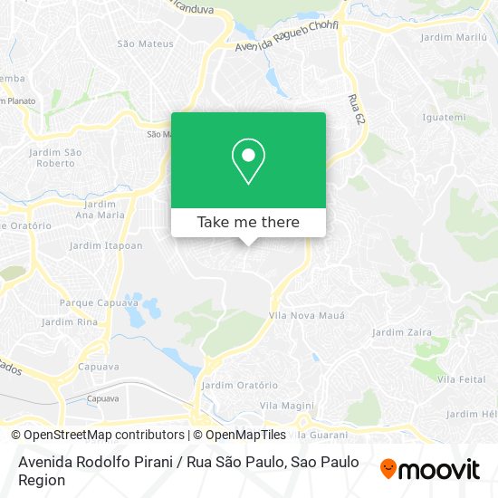 Mapa Avenida Rodolfo Pirani / Rua São Paulo