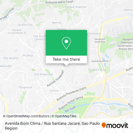 Mapa Avenida Bom Clima / Rua Santana Jacaré