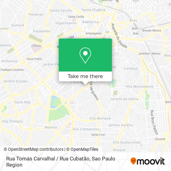 Rua Tomás Carvalhal / Rua Cubatão map