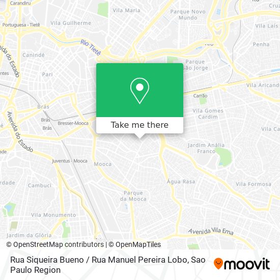 Rua Siqueira Bueno / Rua Manuel Pereira Lobo map