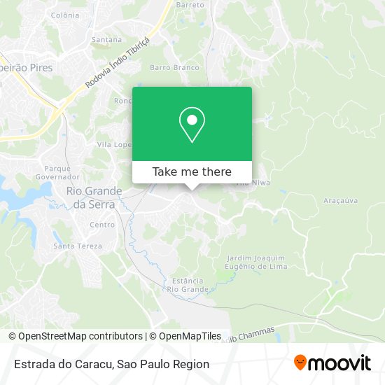 Estrada do Caracu map