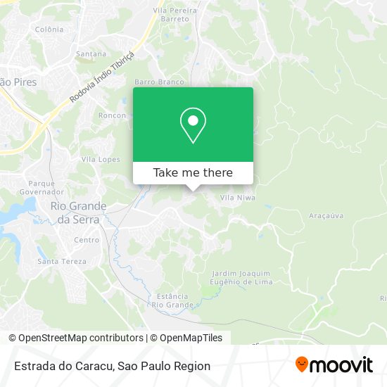 Mapa Estrada do Caracu