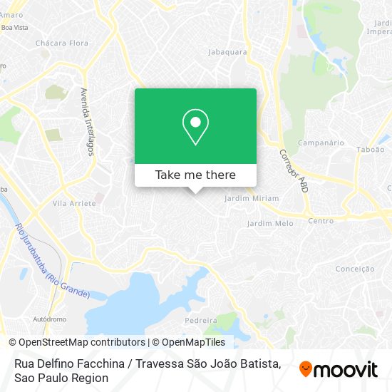 Mapa Rua Delfino Facchina / Travessa São João Batista