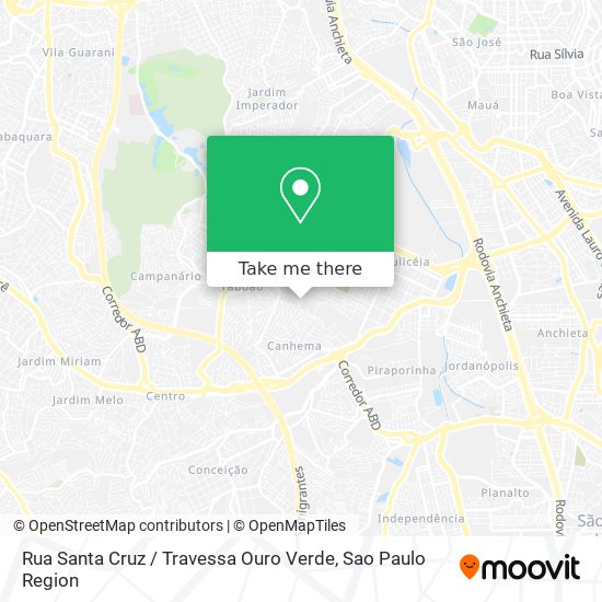 Rua Santa Cruz / Travessa Ouro Verde map