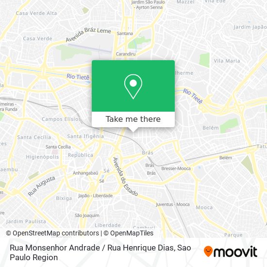 Mapa Rua Monsenhor Andrade / Rua Henrique Dias