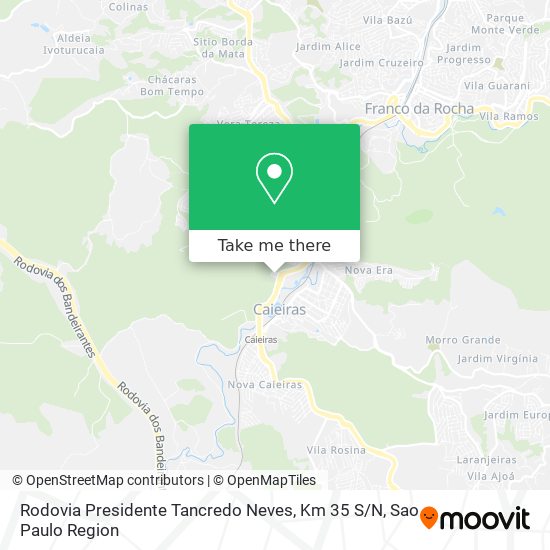 Rodovia Presidente Tancredo Neves, Km 35 S / N map