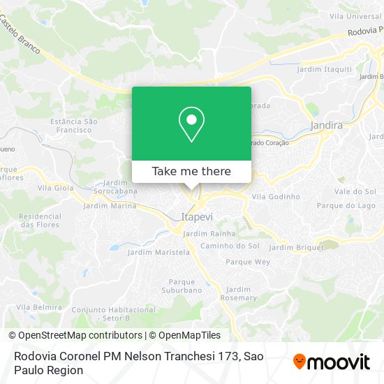 Rodovia Coronel PM Nelson Tranchesi 173 map