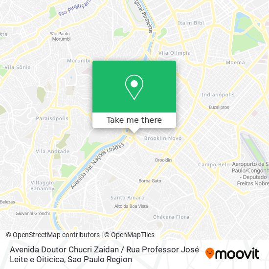 Avenida Doutor Chucri Zaidan / Rua Professor José Leite e Oiticica map