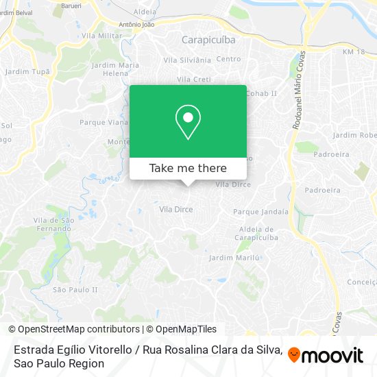 Estrada Egílio Vitorello / Rua Rosalina Clara da Silva map