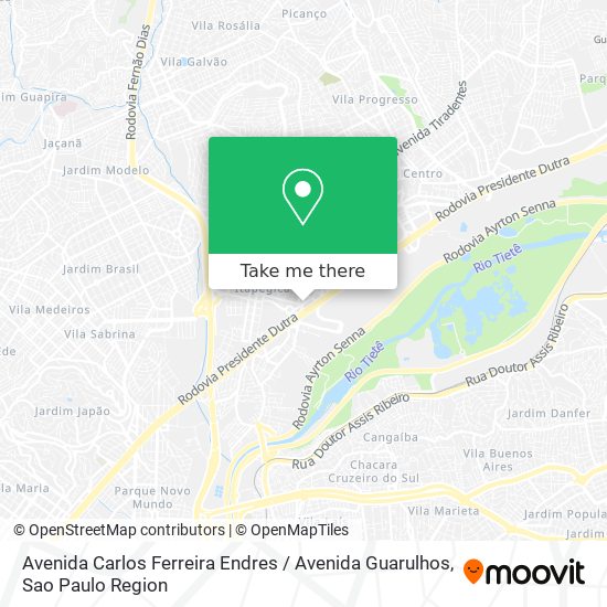 Mapa Avenida Carlos Ferreira Endres / Avenida Guarulhos