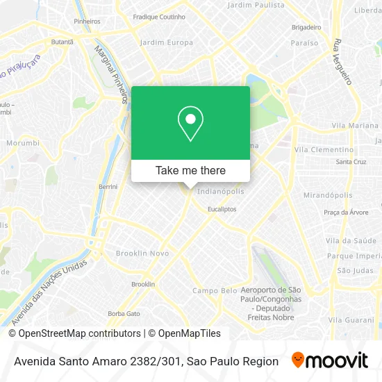 Avenida Santo Amaro 2382/301 map