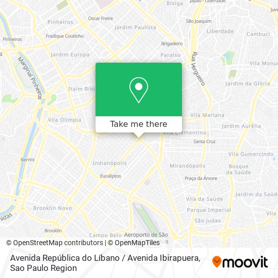 Avenida República do Líbano / Avenida Ibirapuera map