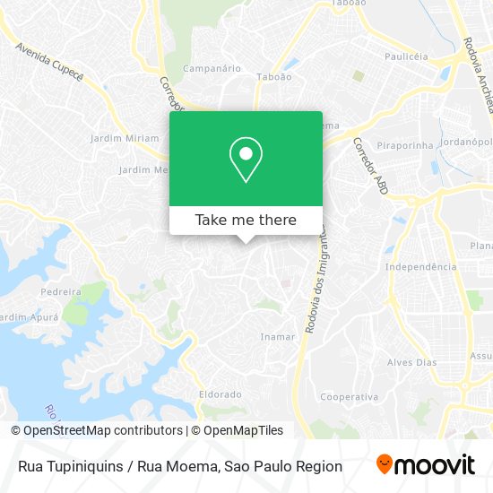 Rua Tupiniquins / Rua Moema map