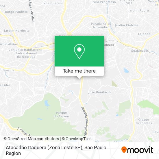 Atacadão Itaquera (Zona Leste SP) map