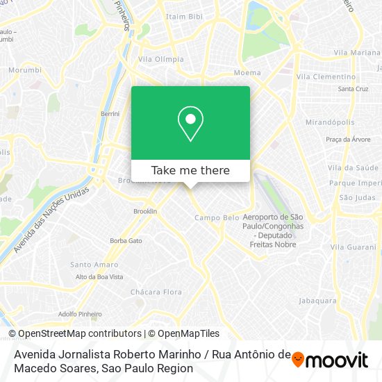 Mapa Avenida Jornalista Roberto Marinho / Rua Antônio de Macedo Soares