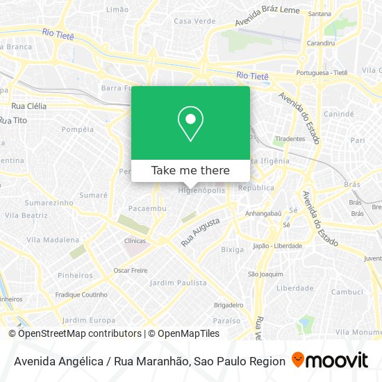 Avenida Angélica / Rua Maranhão map