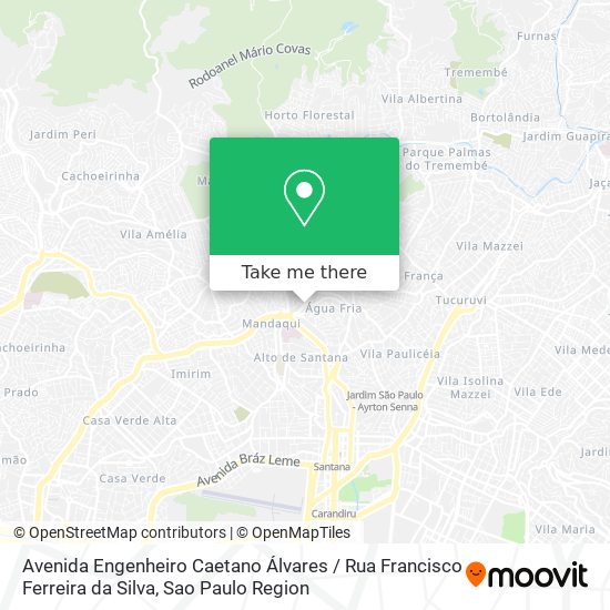 Avenida Engenheiro Caetano Álvares / Rua Francisco Ferreira da Silva map