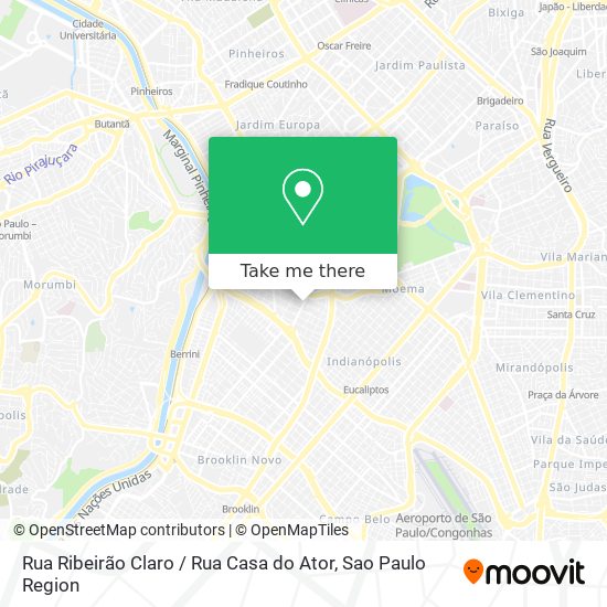 Rua Ribeirão Claro / Rua Casa do Ator map