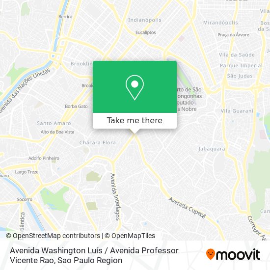 Avenida Washington Luís / Avenida Professor Vicente Rao map