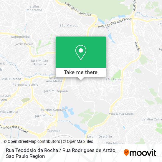 Mapa Rua Teodósio da Rocha / Rua Rodrigues de Arzão