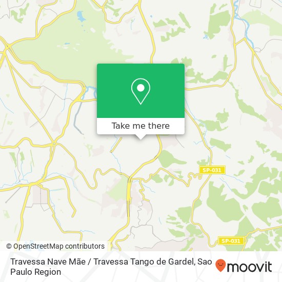 Mapa Travessa Nave Mãe / Travessa Tango de Gardel