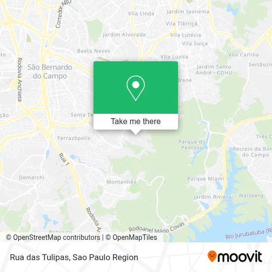 Rua das Tulipas map