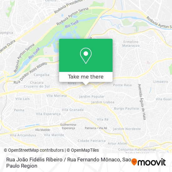 Rua João Fidélis Ribeiro / Rua Fernando Mônaco map
