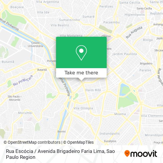Mapa Rua Escócia / Avenida Brigadeiro Faria Lima