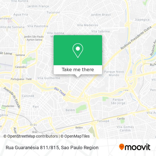 Mapa Rua Guaranésia 811/815