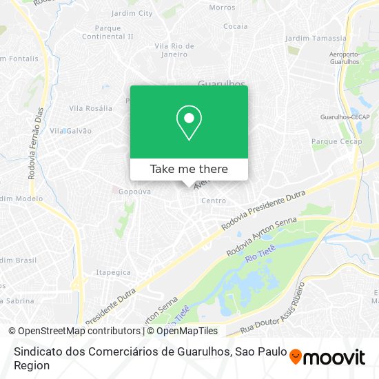 Sindicato dos Comerciários de Guarulhos map