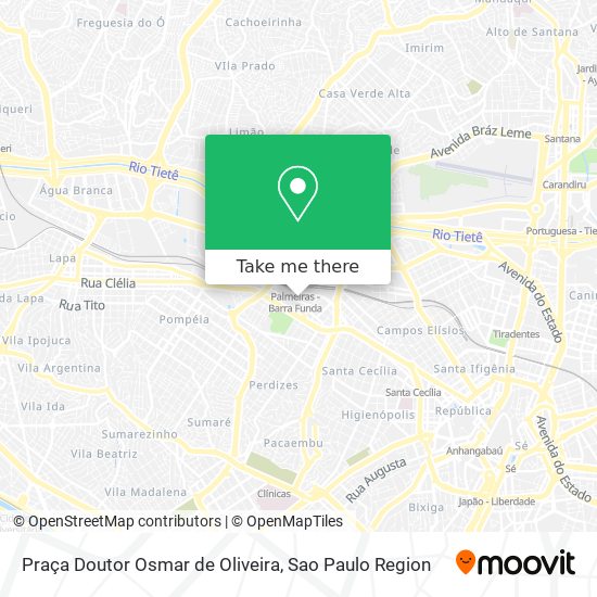 Mapa Praça Doutor Osmar de Oliveira