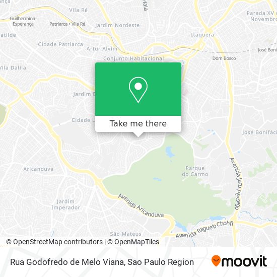 Mapa Rua Godofredo de Melo Viana