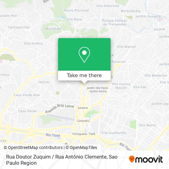 Rua Doutor Zuquim / Rua Antônio Clemente map