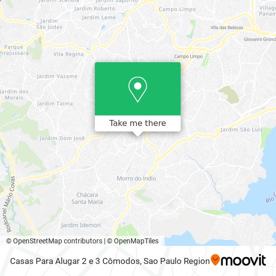 Casas Para Alugar 2 e 3 Cômodos map