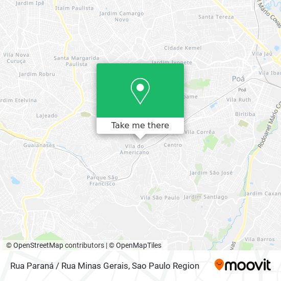 Rua Paraná / Rua Minas Gerais map